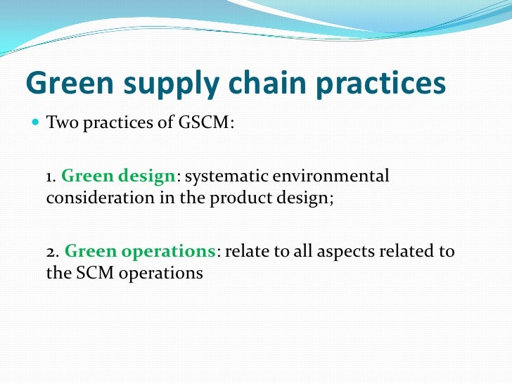 Green Supply Chain Management Practices Abhijeet Ghadge
