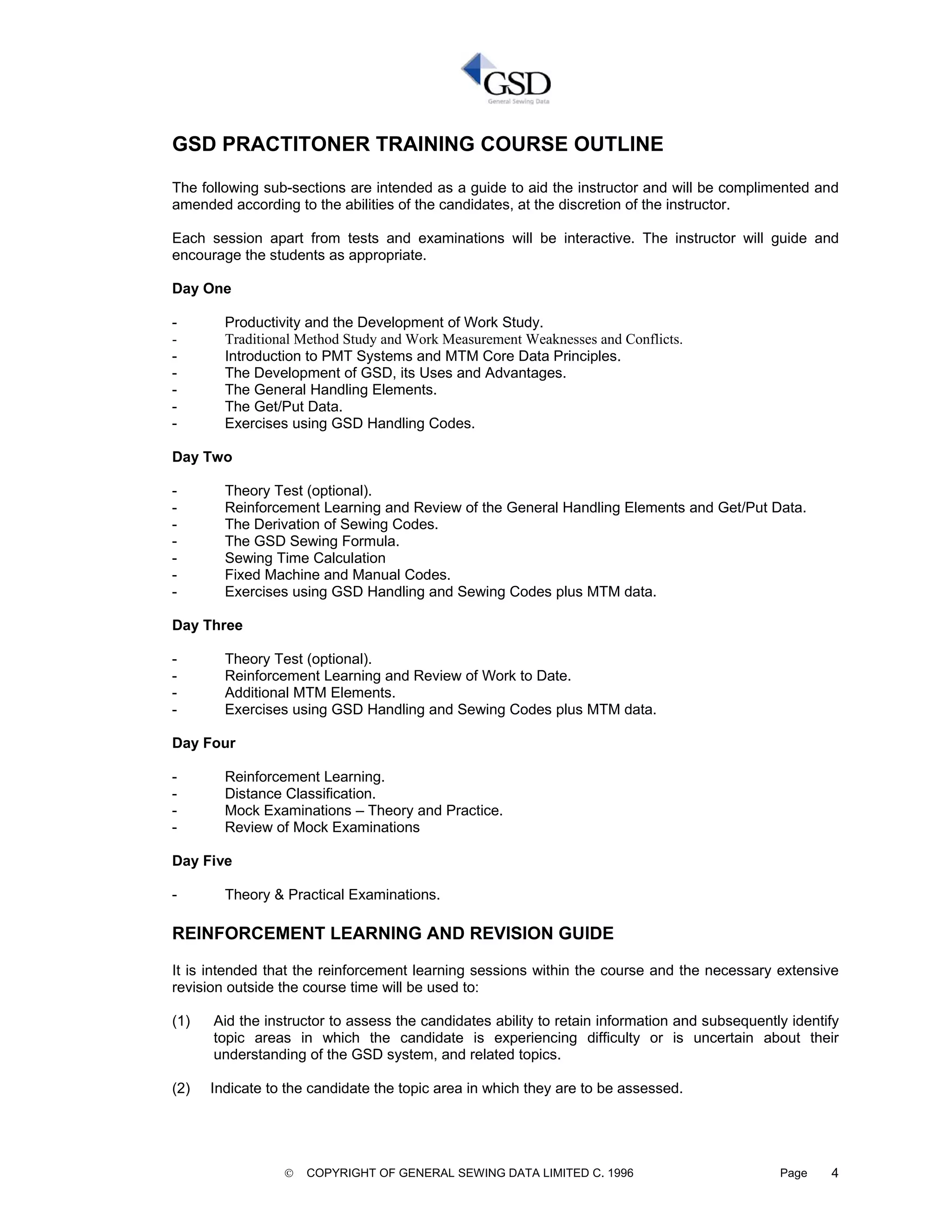 GSD Manual For Students PDF