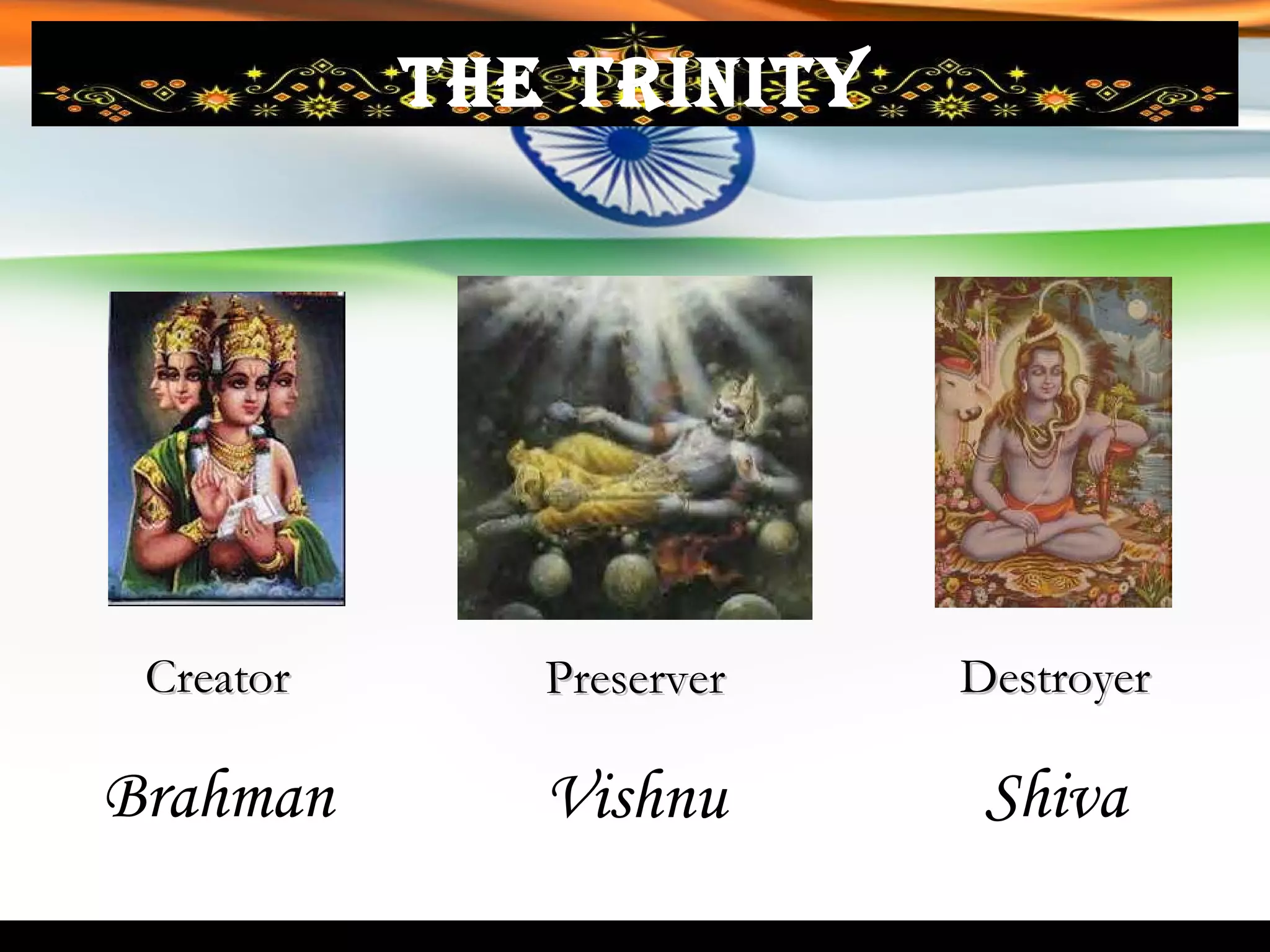 Destroyer Shiva Preserver Vishnu Creator Brahman The Trinity 