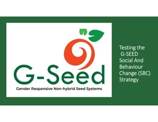 Culture, choice and action in legume seeds systems in East and North Uganda