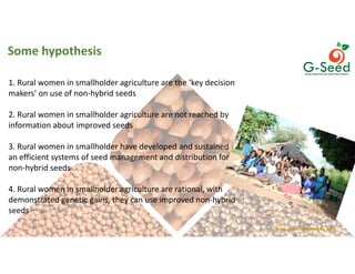 Culture, choice and action in legume seeds systems in East and North Uganda
