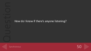 Question
How do I know if there’s anyone listening?
 