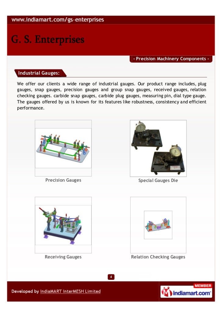 G. S. Enterprises, Faridabad, Precision Machinery Components