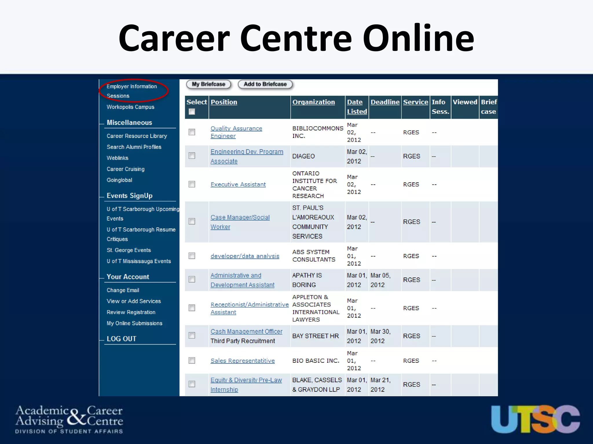 Career Centre Online
 
