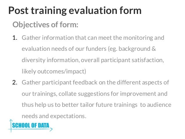 training evaluation template