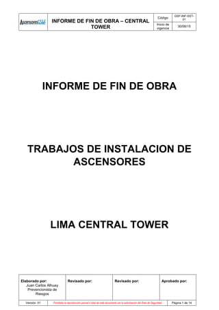 Informe final de obra - Lima Central Tower