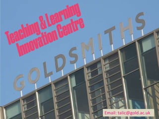 Email: talic@gold.ac.uk
 