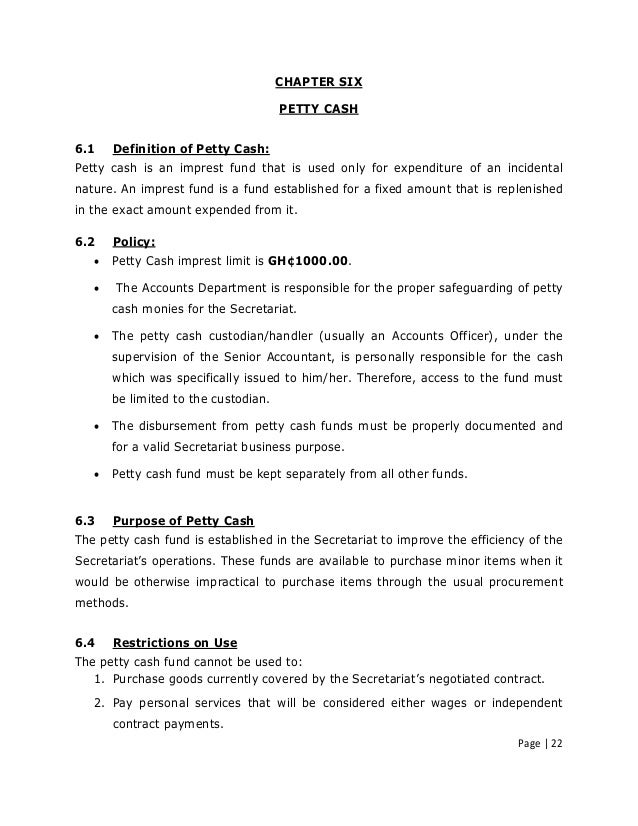 request for petty cash letter