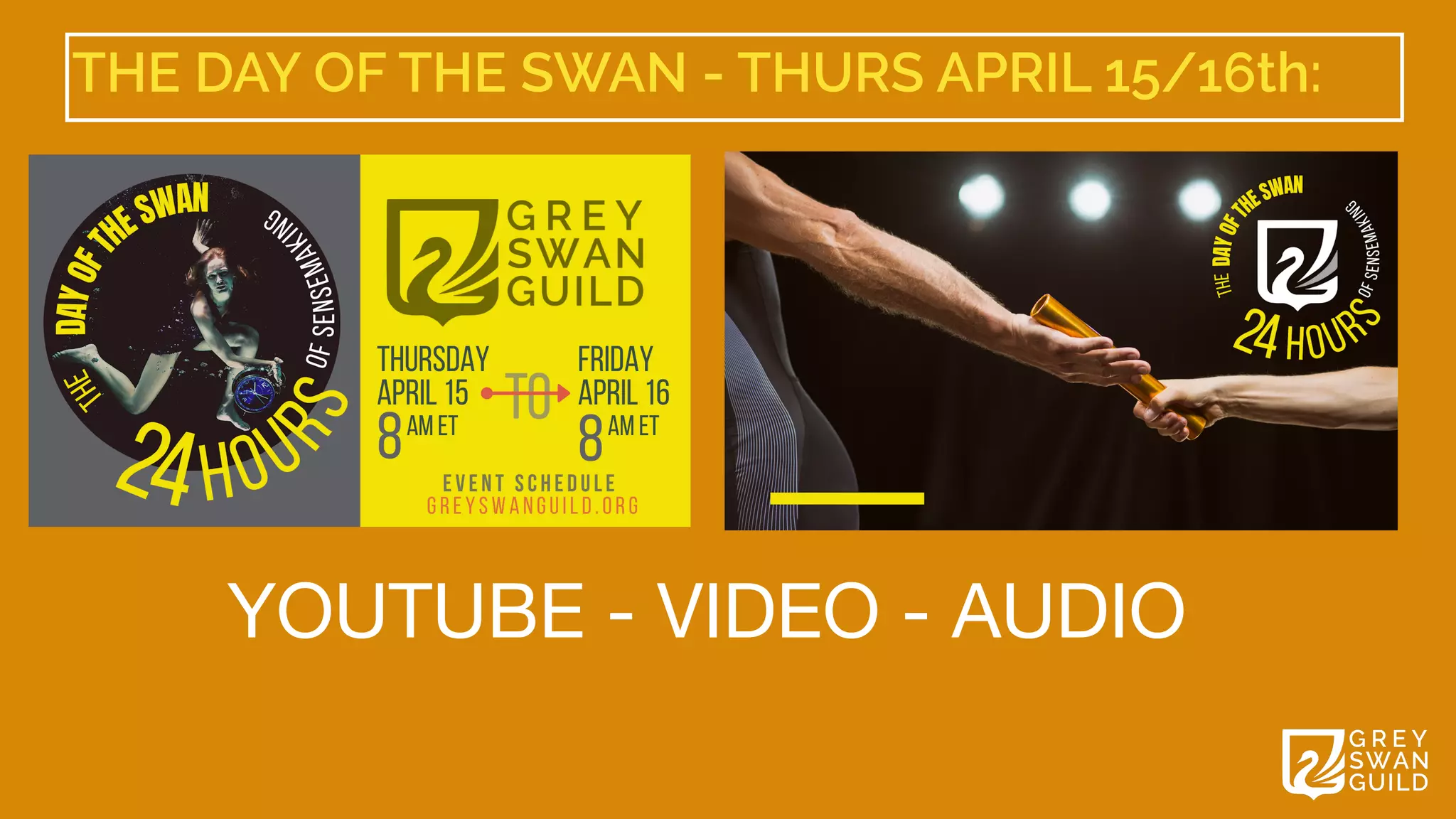 THE DAY OF THE SWAN - THURS APRIL 15/16th:


YOUTUBE - VIDEO - AUDIO
 