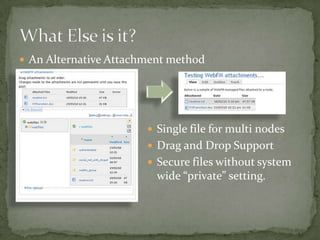 An Alternative Attachment methodWhat Else is it?Single file for multi nodes