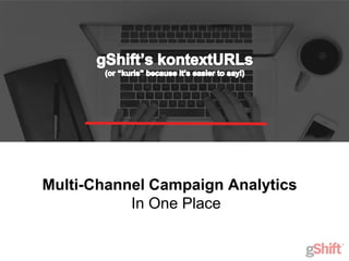 Multi-Channel Campaign Analytics
In One Place
 