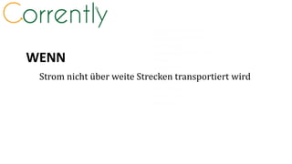 WENN
Strom nicht über weite Strecken transportiert wird
 