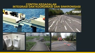 CONTOH KEGAGALAN
INTEGRASI DAN KOORDINASI DAN SINKRONISASI
 