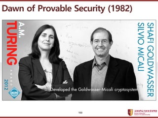 ????????????
??? ?? ??? ??
Dawn of Provable Security (1982)
153
 