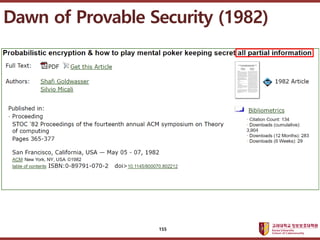 ????????????
??? ?? ??? ??
Dawn of Provable Security (1982)
155
 