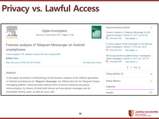 ????????????
??? ?? ??? ??
Privacy vs. Lawful Access
36
 