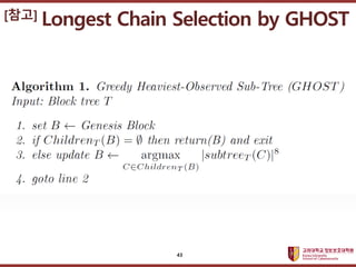 고려대학교정보보호대학원
마스터 제목 스타일 편집
43
[참고] Longest Chain Selection by GHOST
 