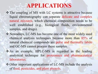 LIQUID CHROMATOGRAPHY-MASS SPECTROSCOPY (LC-MS) | PPTX