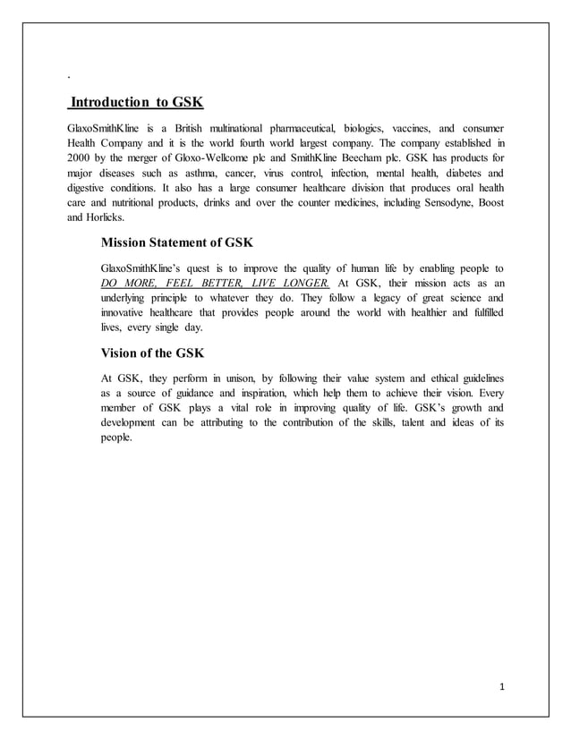 GSK Annual Report PDF GSK Annual Report PDF