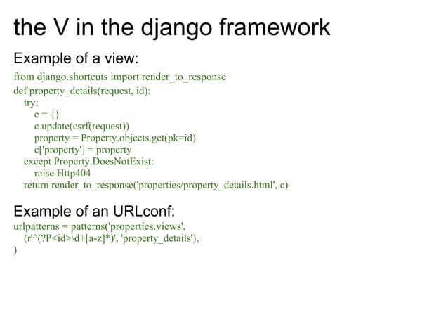 A gentle intro to the Django Framework | PPT