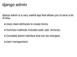 A gentle intro to the Django Framework | PPT