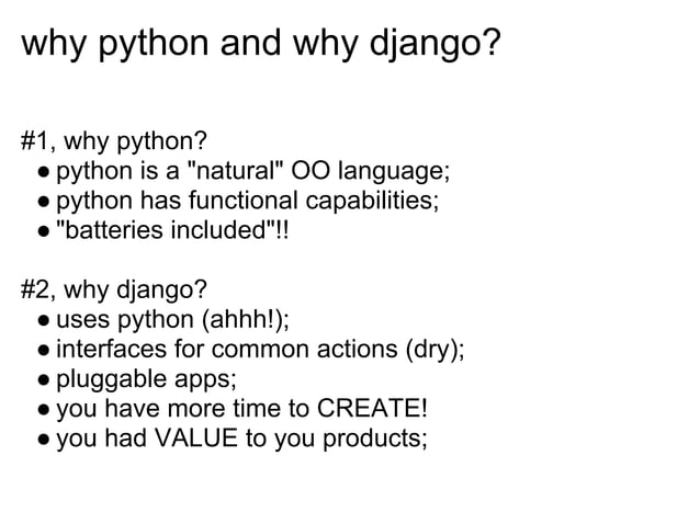 A gentle intro to the Django Framework | PPT