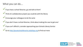 Great School Libraries! Powering learning, teaching and literacy