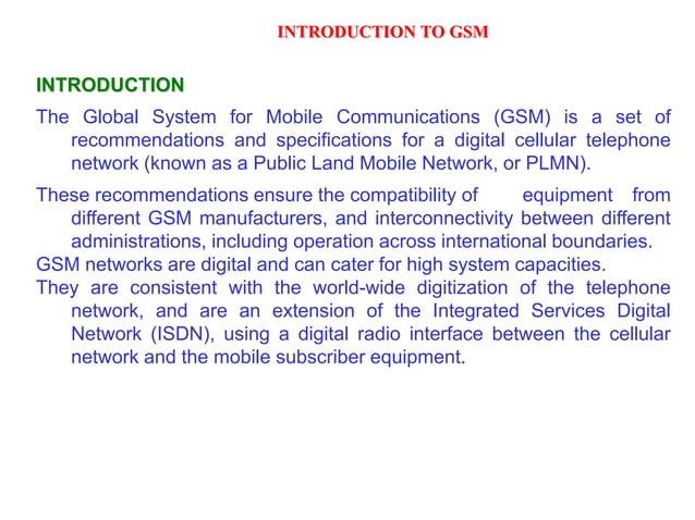 Gsm | PPT