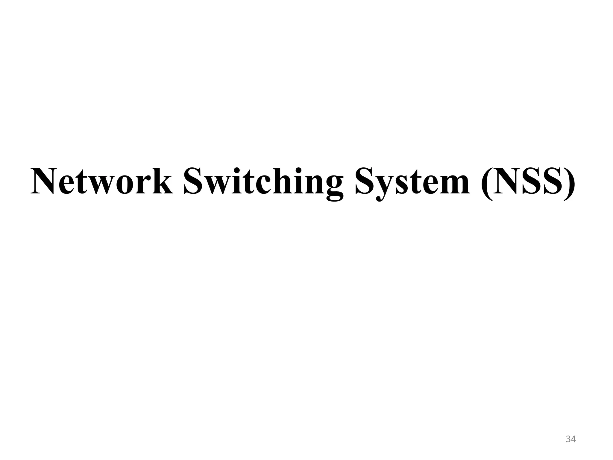 Network Switching System (NSS)
34
 