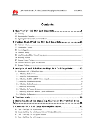 Monitoring Call Drop Rates Gsm bss-network-kpi-tch-call-drop-rate-optimization-manual(cdr) | PDF