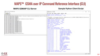 64
MAPS™ GSMA over IP Command Reference Interface (CLI)
MAPS GSMAIP CLI Server Sample Python Client Script
 