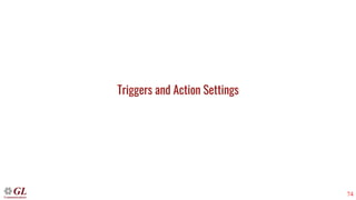 74
Triggers and Action Settings
 