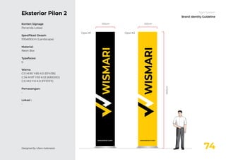 74
Sign System
Brand Identity Guideline
600cm
100cm 100cm
Designed by Utero Indonesia
Eksterior Pilon 2
Konten Signage
Pen...
