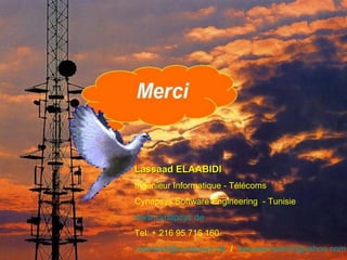 Lassaad ELAABIDI Ingénieur Informatique - Télécoms Cynapsys Software Engineering  - Tunisie www.cynapsys.de Tel: + 216 95 716 160  [email_address]   /   [email_address] 