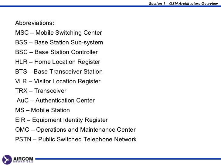 gsm architecture imei full form