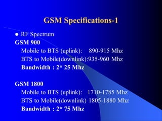 GSM Specifications-1
 