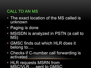 Gsm architecture, gsm network identities, network cases, cell planning ...