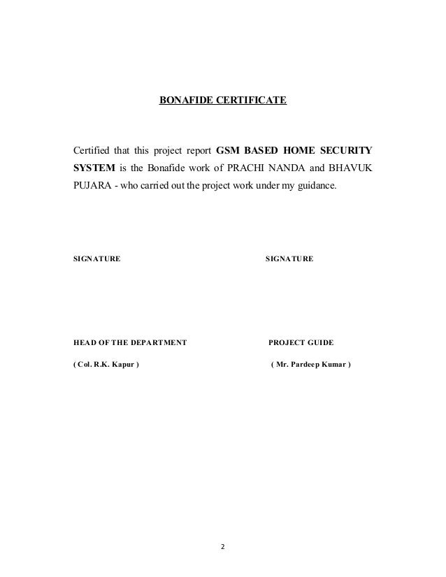Home security system project report Home security system project report