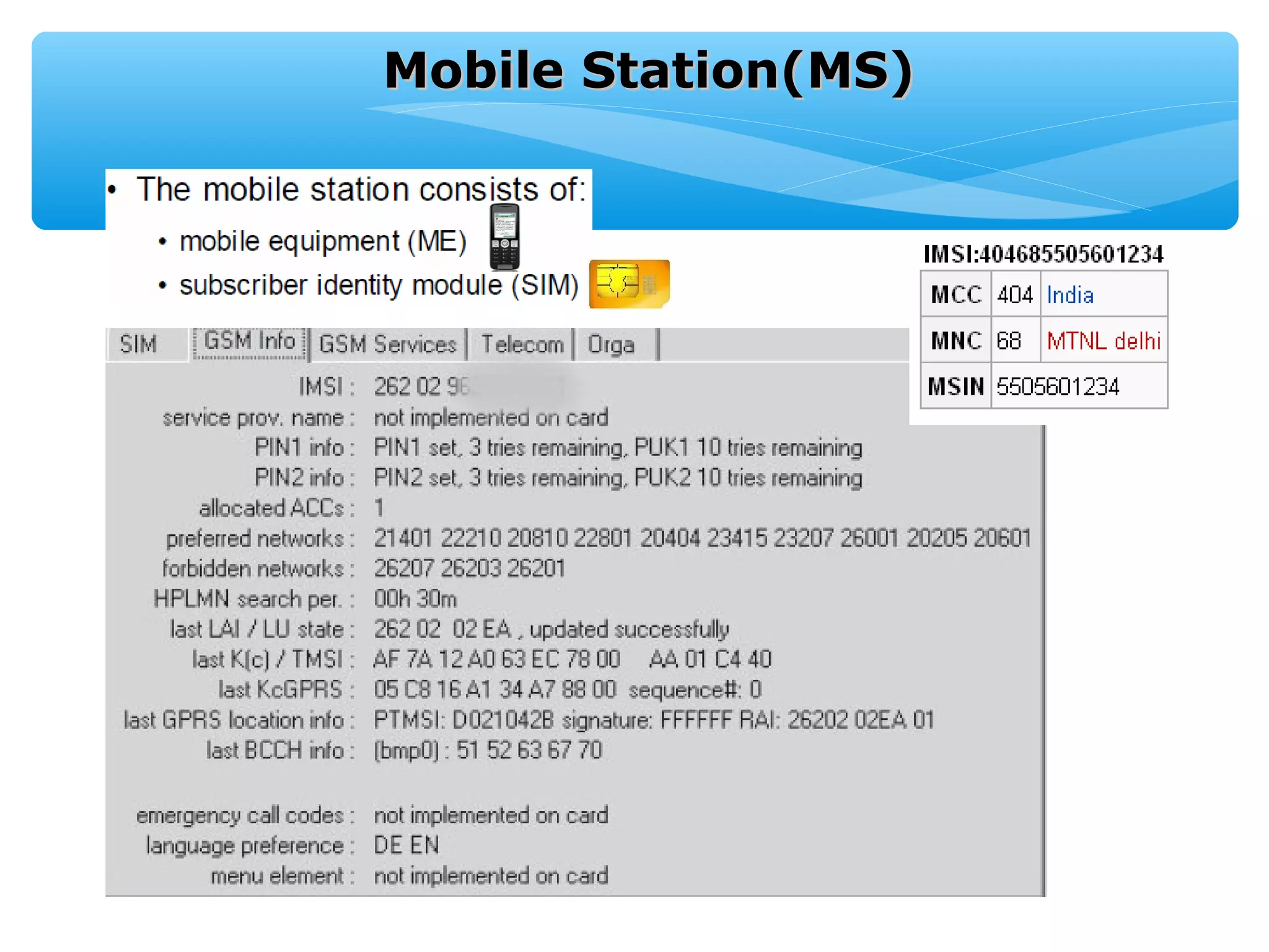 Mobile Station(MS)
 