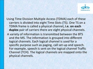 Gsm channels concept | PPTX