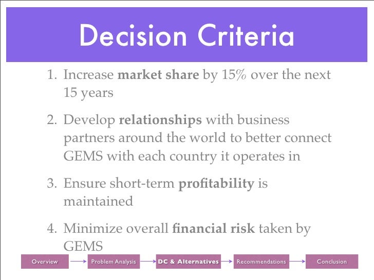 Decision criteria pdf picture