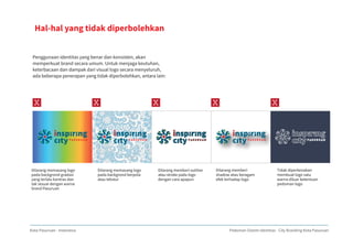 Pedoman Sistem Identitas - City Branding Kota PasuruanKota Pasuruan - Indonesia
Hal-hal yang tidak diperbolehkan
Penggunaa...