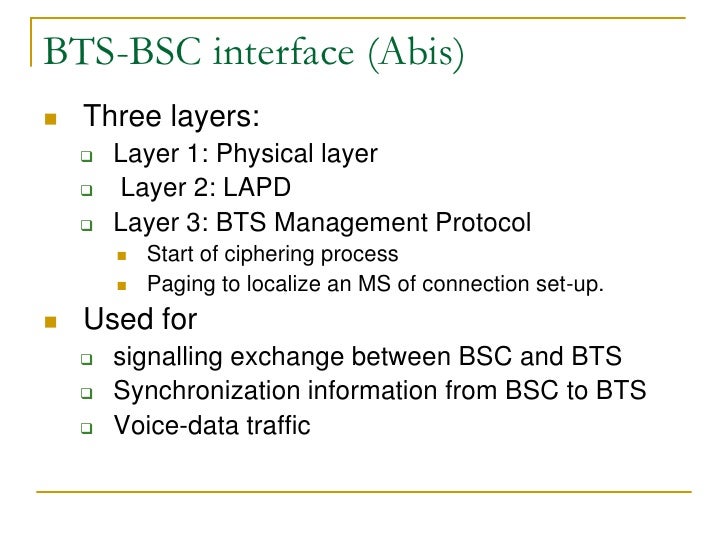 Gsm interfaces