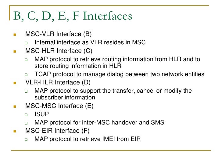 Gsm interfaces