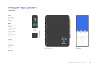 USBFlashdisk
NotepadBook Agenda
Penerapan Media Sekunder
Lain-lain
Visual Branding & User Interface 34
Ker!
Media
USB Flas...