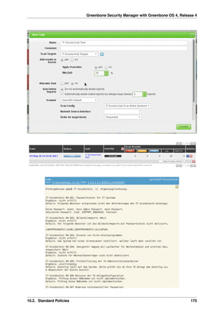 Greenbone Security Manager with Greenbone OS 4, Release 4
10.2. Standard Policies 175
 