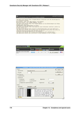 Greenbone Security Manager with Greenbone OS 4, Release 4
176 Chapter 10. Compliance and special scans
 