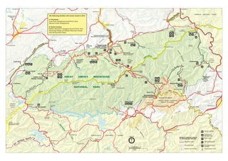 Great Smoky Mountains National Park Hiking Trails Great Smoky Mountains National Park- Map