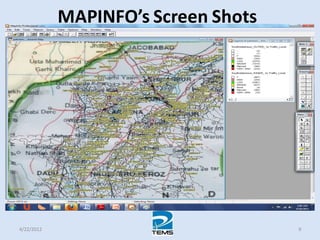 MAPINFO’s Screen Shots
4/22/2012 9
 