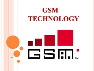 GSM
TECHNOLOGY
 
